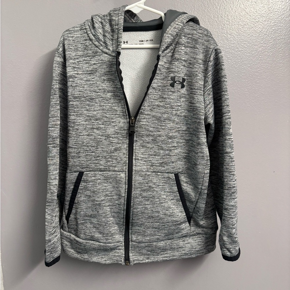 Under Armour Kids Heathered Gray Full-Zip Jacket